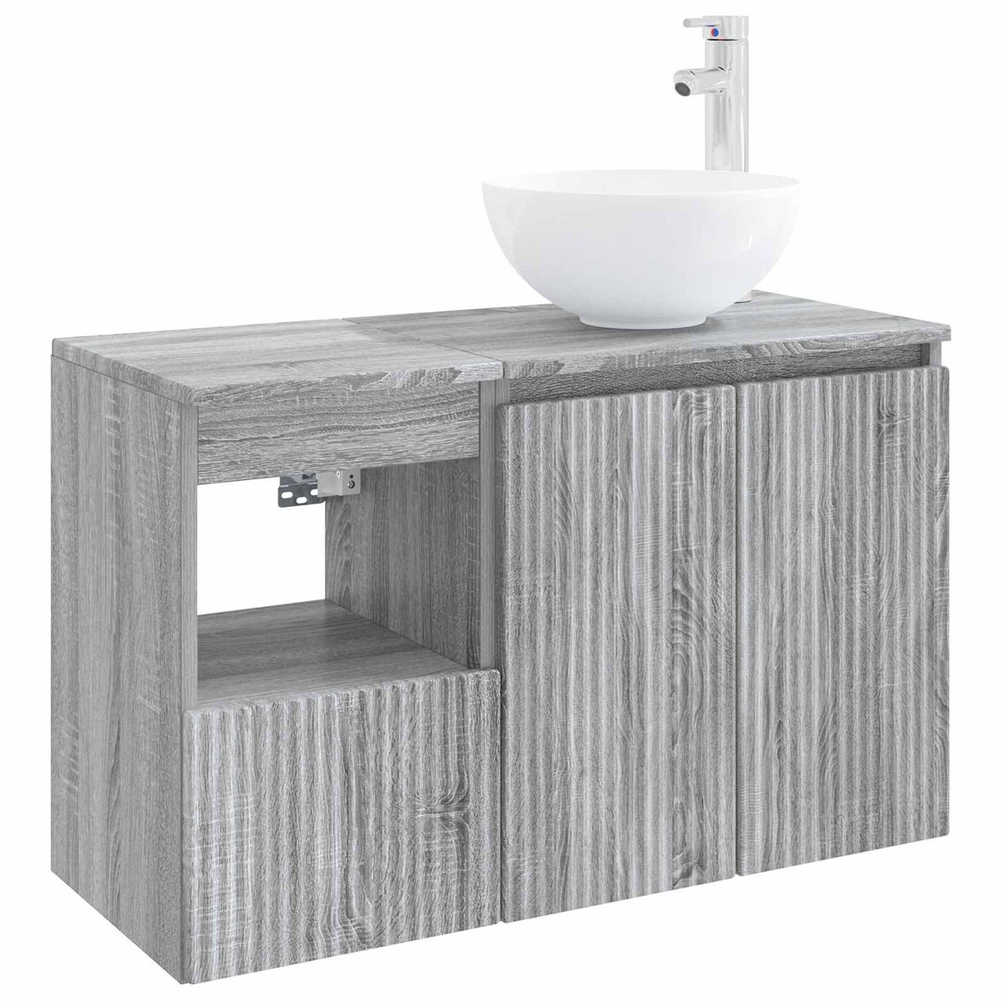 vidaXL Bathroom Furniture Set 2 pcs Grey Sonoma Engineered Wood 2