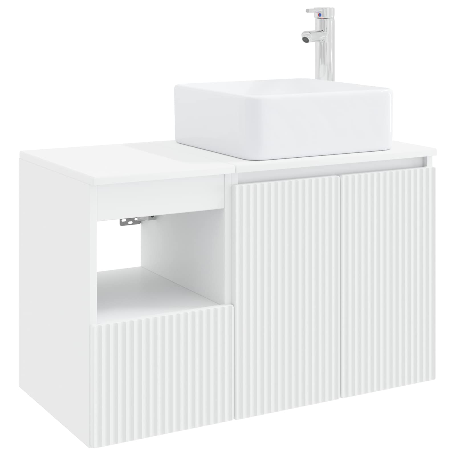 vidaXL Bathroom Furniture Set 2 pcs White Engineered Wood 2