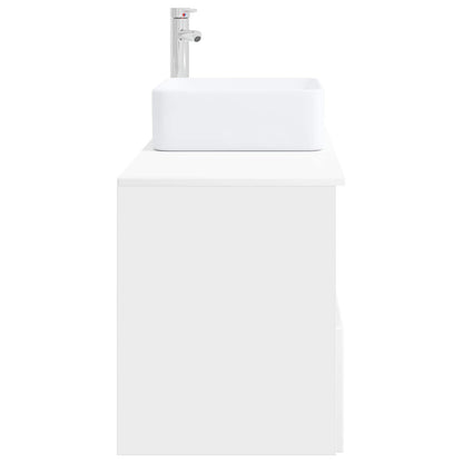 vidaXL Bathroom Furniture Set 2 pcs White Engineered Wood 5