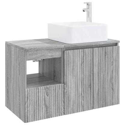 vidaXL Bathroom Furniture Set 2 pcs Grey Sonoma Engineered Wood 2