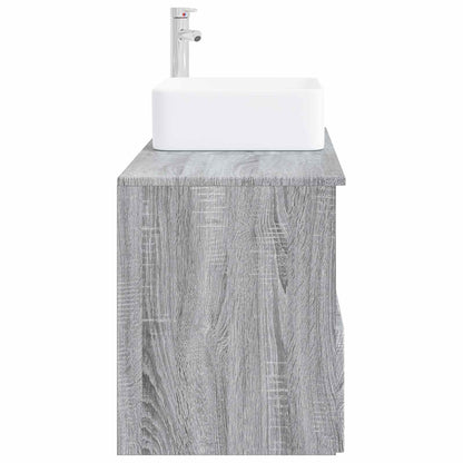 vidaXL Bathroom Furniture Set 2 pcs Grey Sonoma Engineered Wood 5