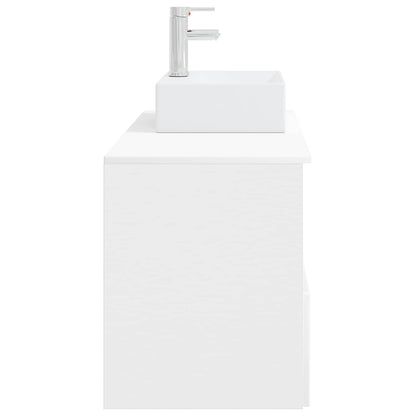 vidaXL Bathroom Furniture Set 2 pcs High Gloss White Engineered Wood 5