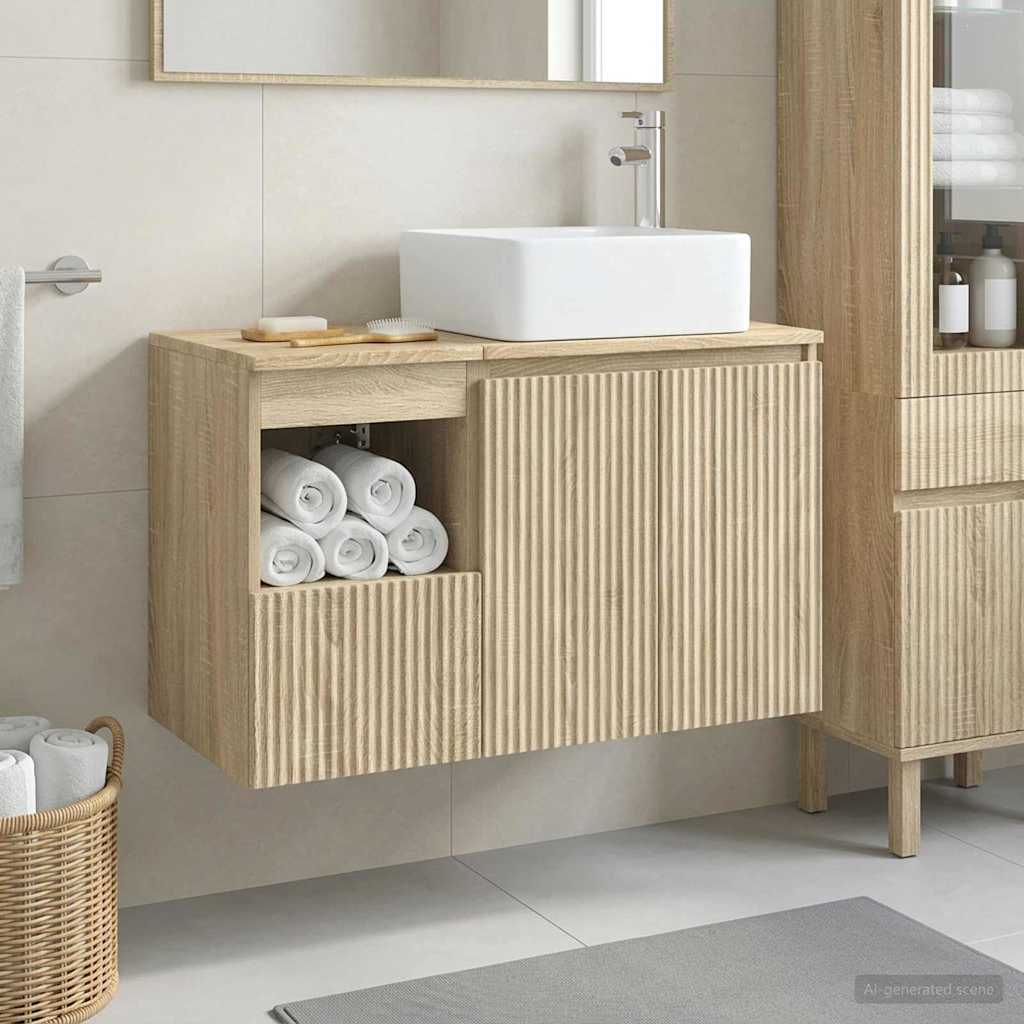 Bathroom Cabinet Set 2 pcs 83 x 35 x 80 cm Sonoma oak