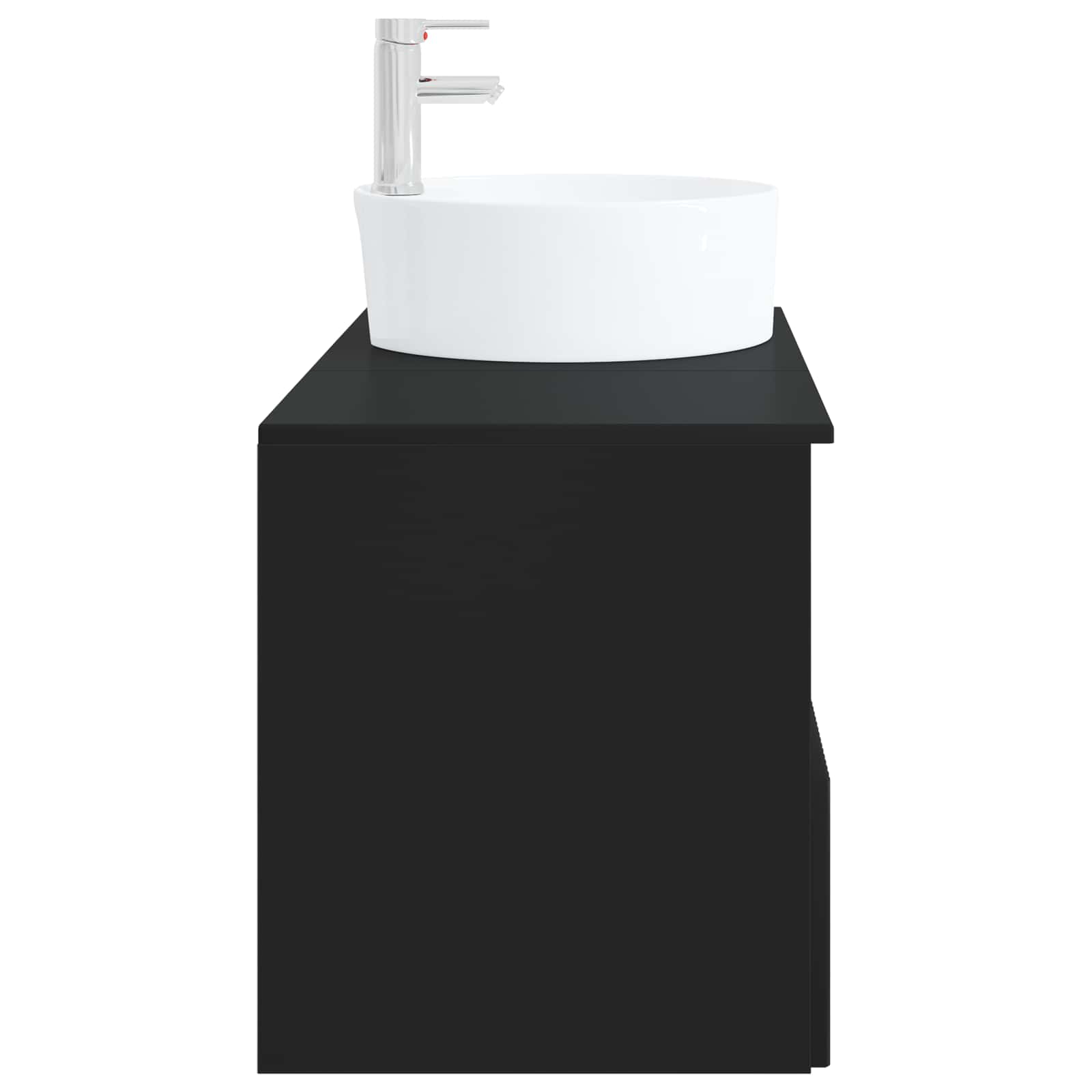vidaXL Bathroom Furniture Set 2 pcs Black Engineered Wood 5
