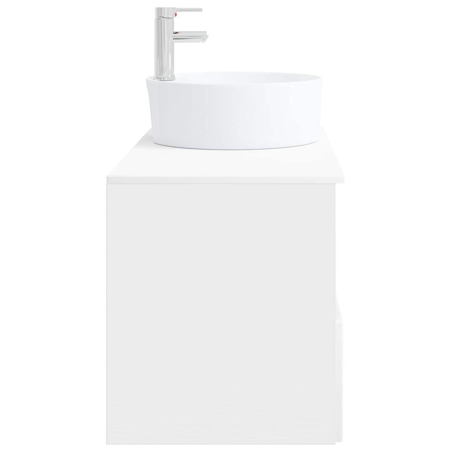 vidaXL Bathroom Furniture Set 2 pcs High Gloss White Engineered Wood 5