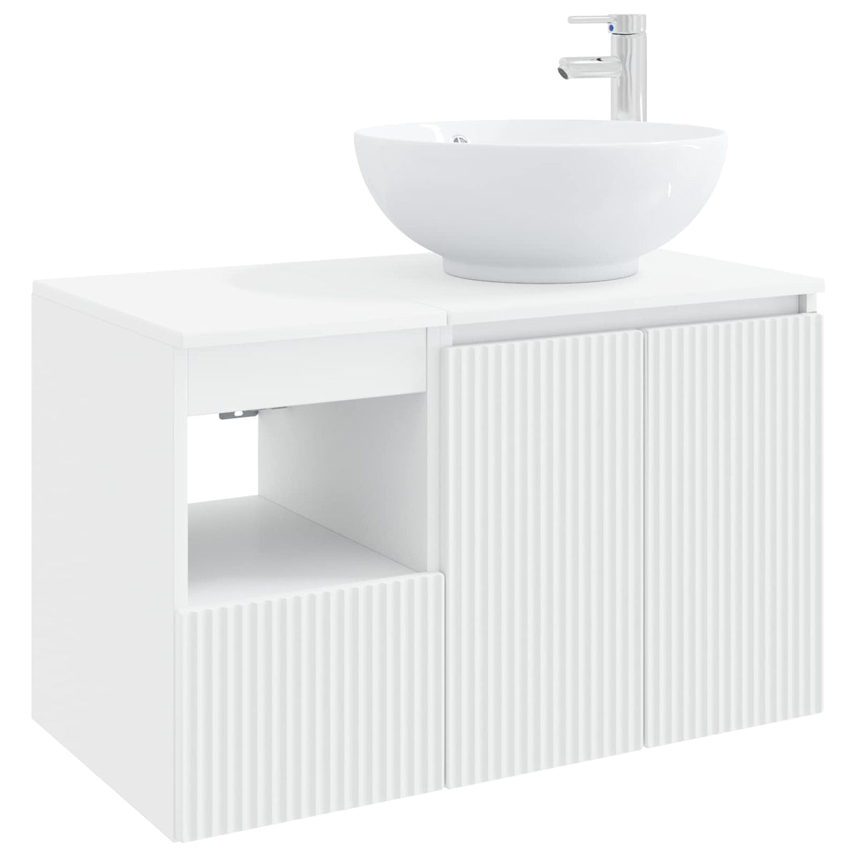 vidaXL Bathroom Furniture Set 2 pcs White Engineered Wood 2
