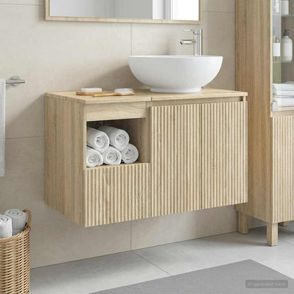 vidaXL Bathroom Furniture Set 2 pcs Sonoma Oak Engineered Wood 1