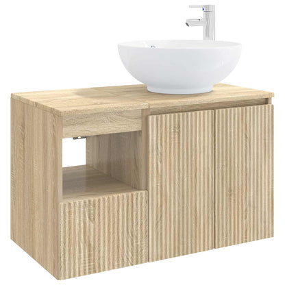 vidaXL Bathroom Furniture Set 2 pcs Sonoma Oak Engineered Wood 2