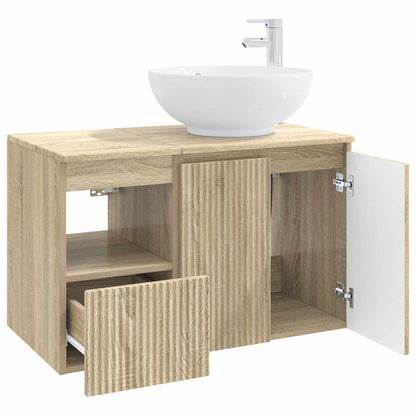 vidaXL Bathroom Furniture Set 2 pcs Sonoma Oak Engineered Wood 4