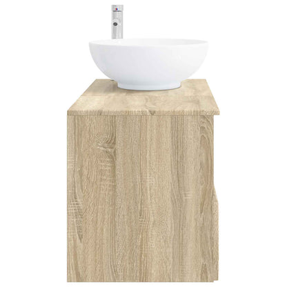 vidaXL Bathroom Furniture Set 2 pcs Sonoma Oak Engineered Wood 5