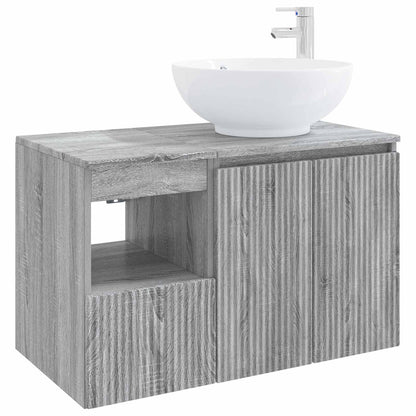 vidaXL Bathroom Furniture Set 2 pcs Grey Sonoma Engineered Wood 2