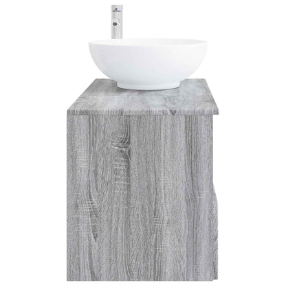 vidaXL Bathroom Furniture Set 2 pcs Grey Sonoma Engineered Wood 5
