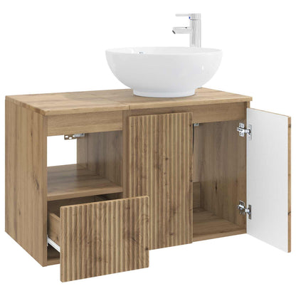vidaXL Bathroom Furniture Set 2 pcs Artisan Oak Engineered Wood 4