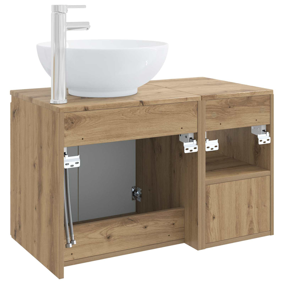 vidaXL Bathroom Furniture Set 2 pcs Artisan Oak Engineered Wood 6