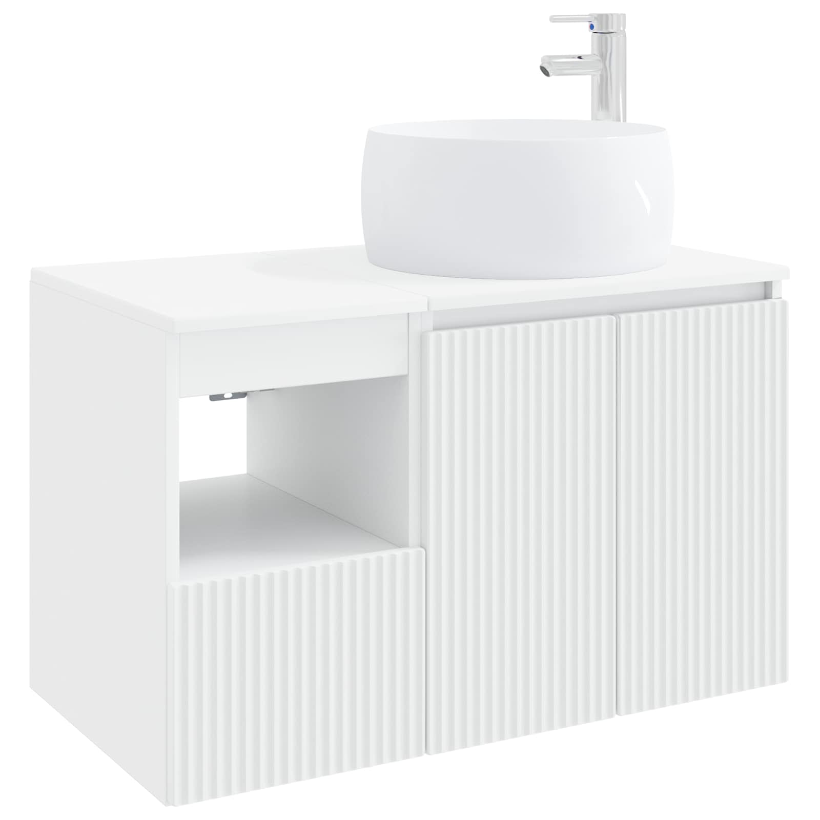 vidaXL Bathroom Furniture Set 2 pcs White Engineered Wood 2