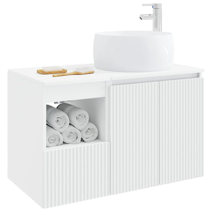 vidaXL Bathroom Furniture Set 2 pcs White Engineered Wood 3