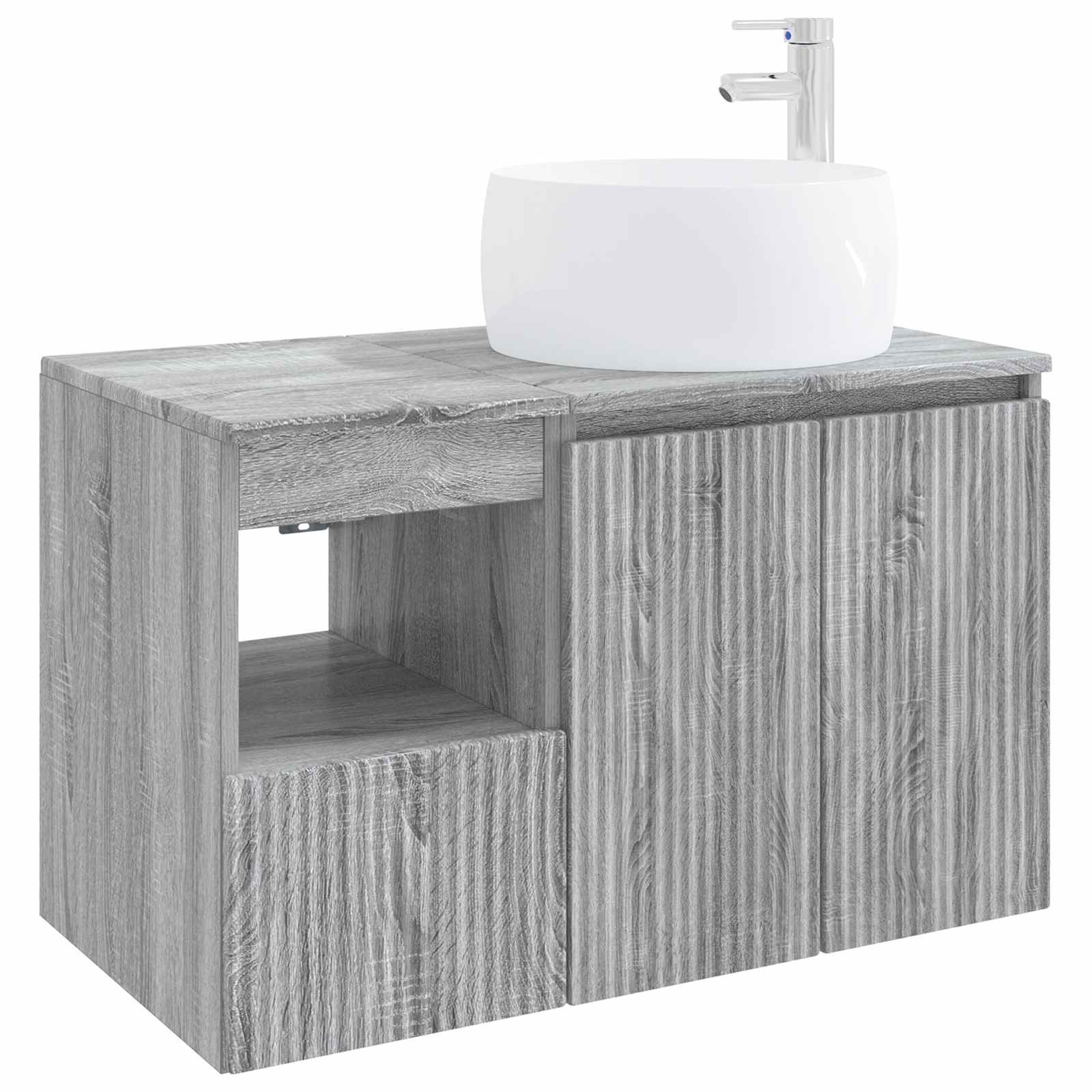 vidaXL Bathroom Furniture Set 2 pcs Grey Sonoma Engineered Wood 2