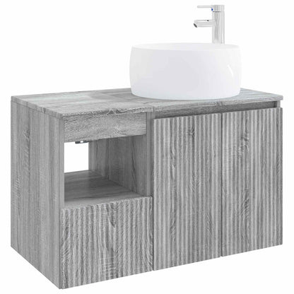 vidaXL Bathroom Furniture Set 2 pcs Grey Sonoma Engineered Wood 2