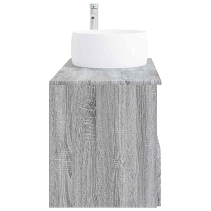 vidaXL Bathroom Furniture Set 2 pcs Grey Sonoma Engineered Wood 5