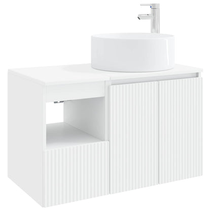 vidaXL Bathroom Furniture Set 2 pcs White Engineered Wood 2