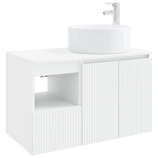 vidaXL Bathroom Furniture Set 2 pcs White Engineered Wood 2