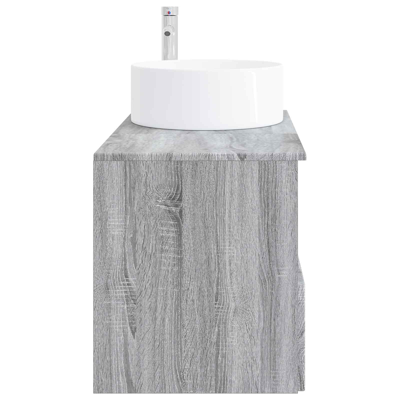 vidaXL Bathroom Furniture Set 2 pcs Grey Sonoma Engineered Wood 5