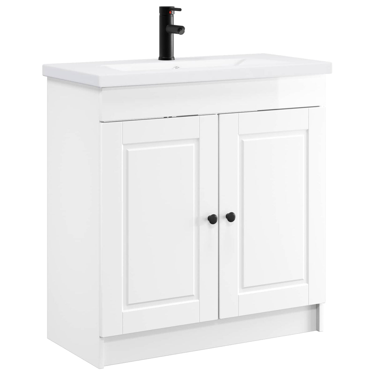 vidaXL Bathroom Furniture Set High Gloss White 56 x 37.5 x 81 cm 2