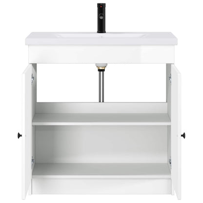 vidaXL Bathroom Furniture Set High Gloss White 56 x 37.5 x 81 cm 3