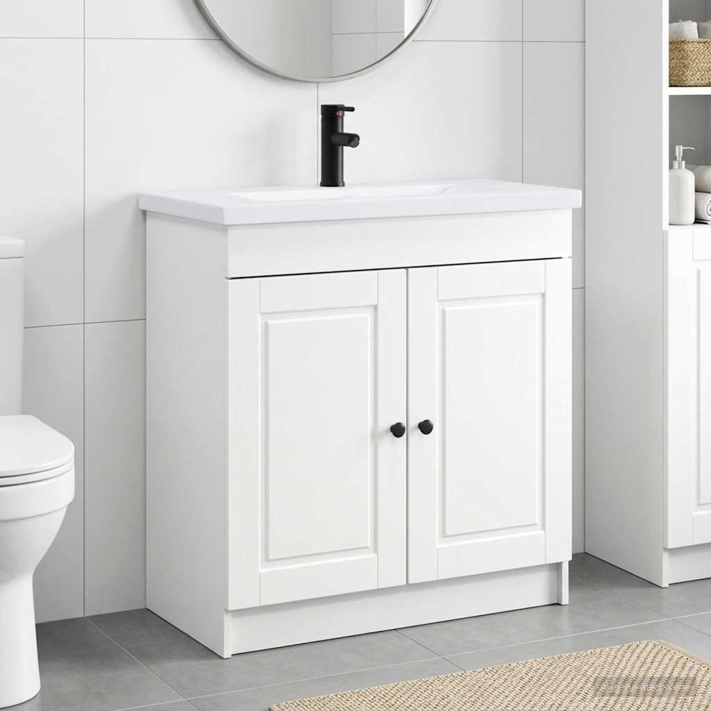 vidaXL Bathroom Furniture Set White 78.5 x 37.5 x 81 cm 1