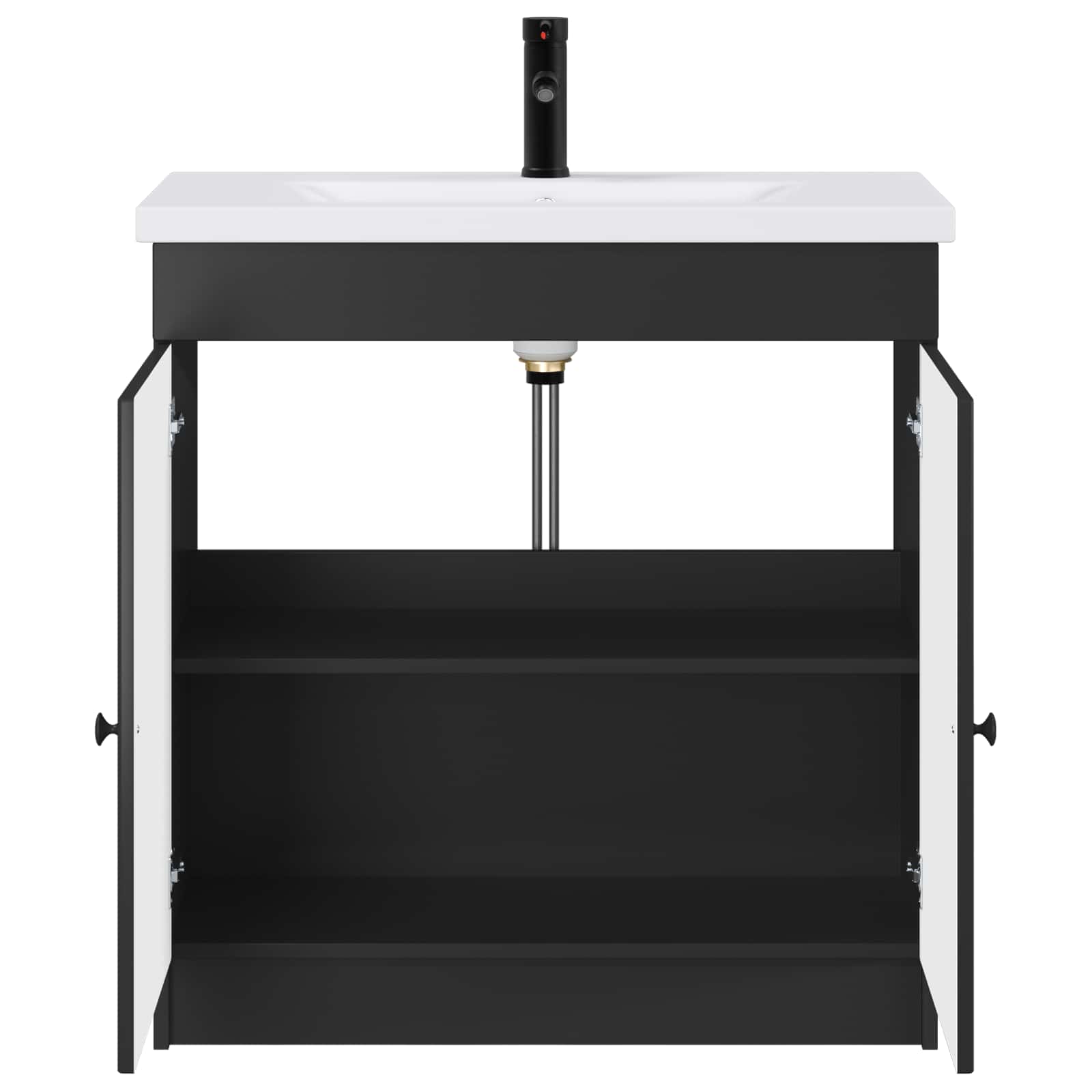 vidaXL Bathroom Furniture Set Black 78.5 x 37.5 x 81 cm 3
