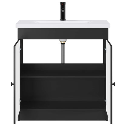 vidaXL Bathroom Furniture Set Black 78.5 x 37.5 x 81 cm 3