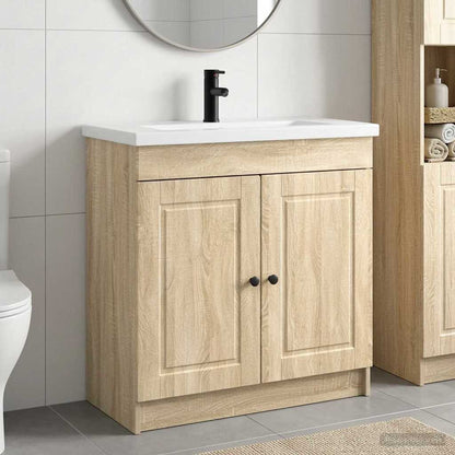 vidaXL Bathroom Furniture Set Sonoma Oak 78.5 x 37.5 x 81 cm 1