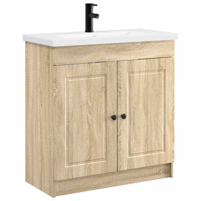 vidaXL Bathroom Furniture Set Sonoma Oak 78.5 x 37.5 x 81 cm 2
