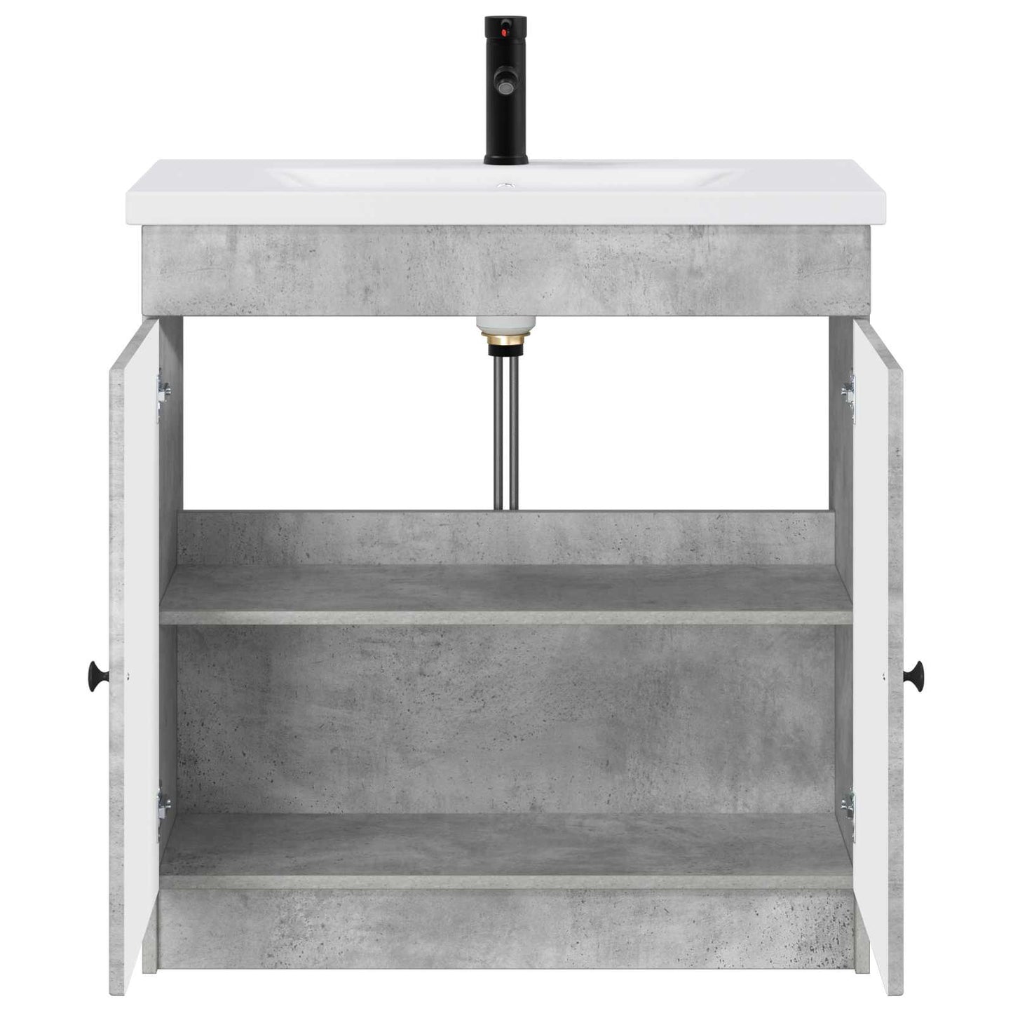 vidaXL Bathroom Furniture Set Concrete Grey 78.5 x 37.5 x 81 cm 3