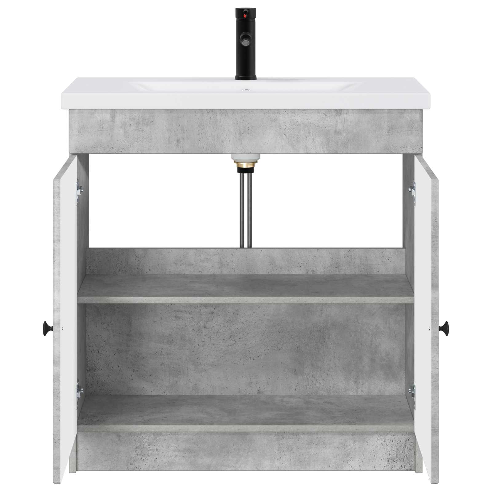 vidaXL Bathroom Furniture Set Concrete Grey 78.5 x 37.5 x 81 cm 3