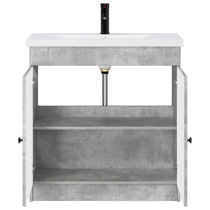 vidaXL Bathroom Furniture Set Concrete Grey 78.5 x 37.5 x 81 cm 3