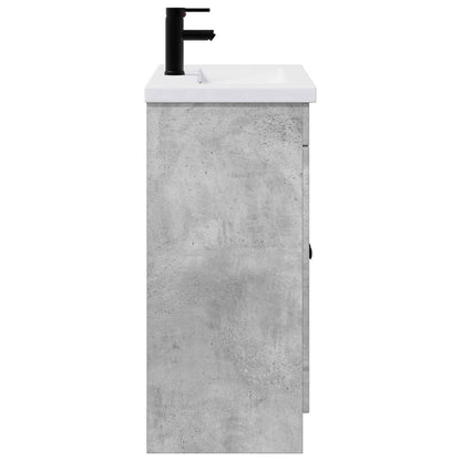 vidaXL Bathroom Furniture Set Concrete Grey 78.5 x 37.5 x 81 cm 6