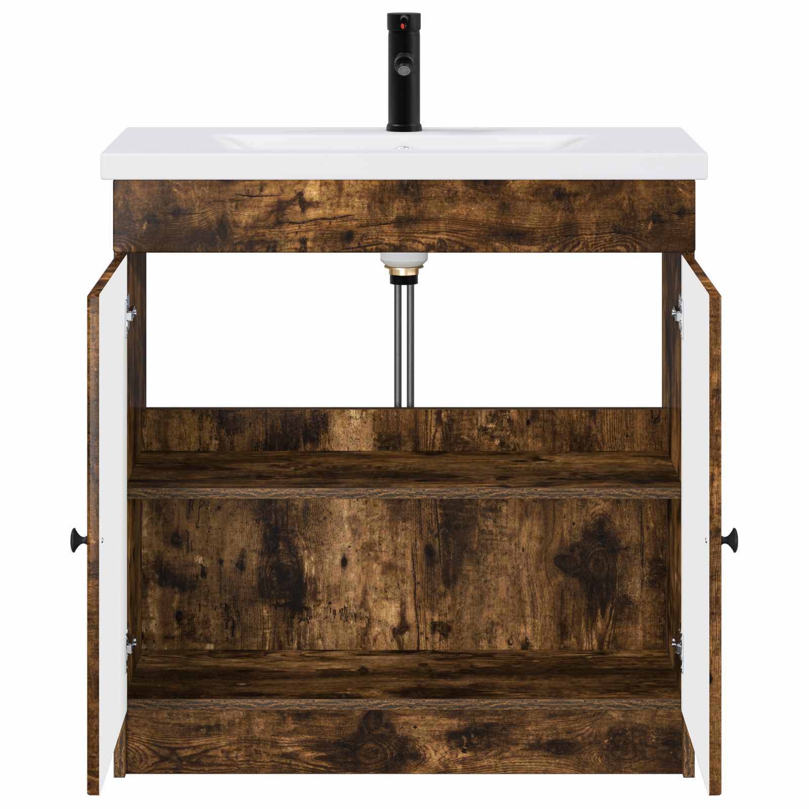 vidaXL Bathroom Furniture Set Smoked Oak 78.5 x 37.5 x 81 cm 3
