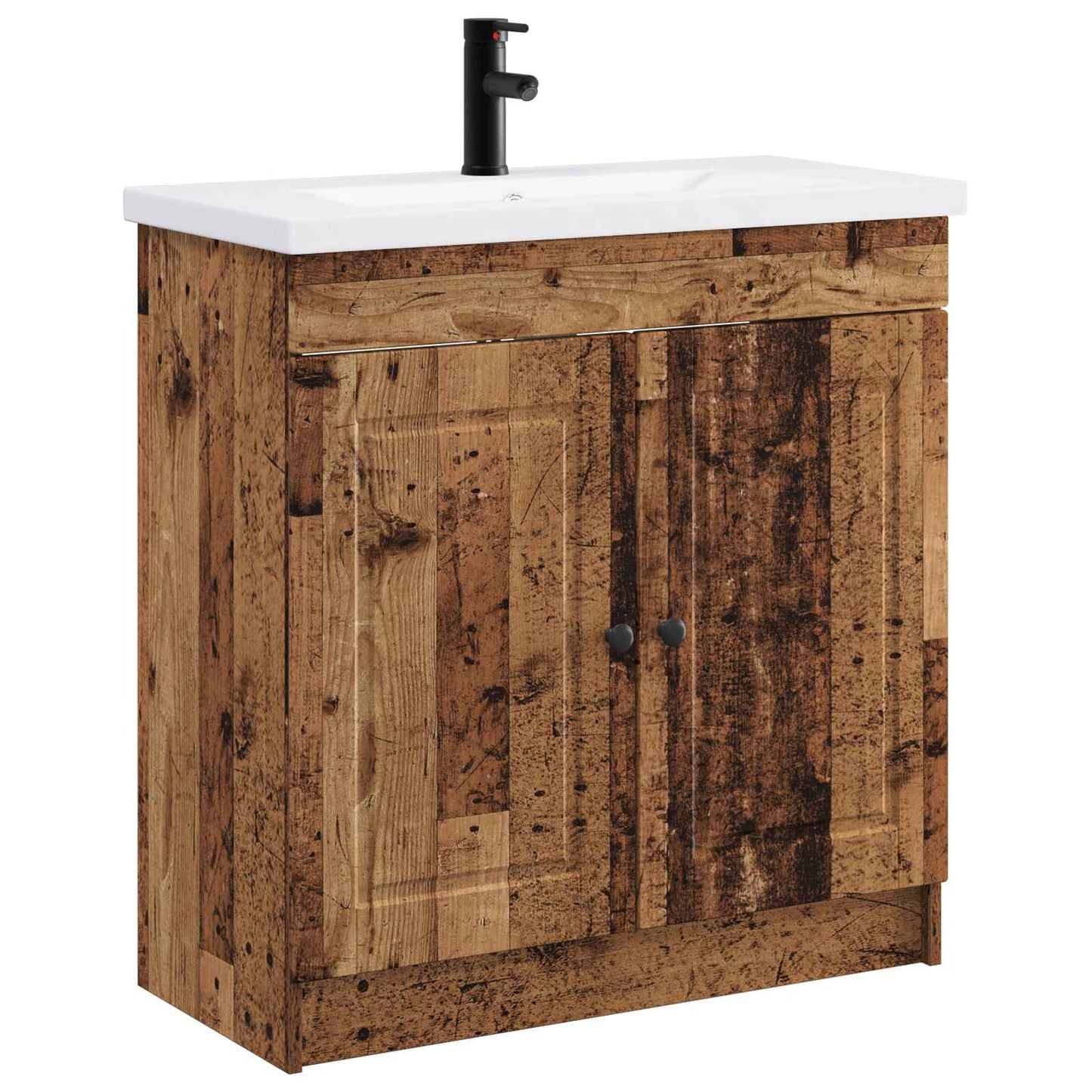 vidaXL Bathroom Furniture Set Old Wood 78.5 x 37.5 x 81 cm 2