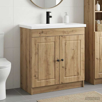 vidaXL Bathroom Furniture Set Artisan Oak 78.5 x 37.5 x 81 cm 1