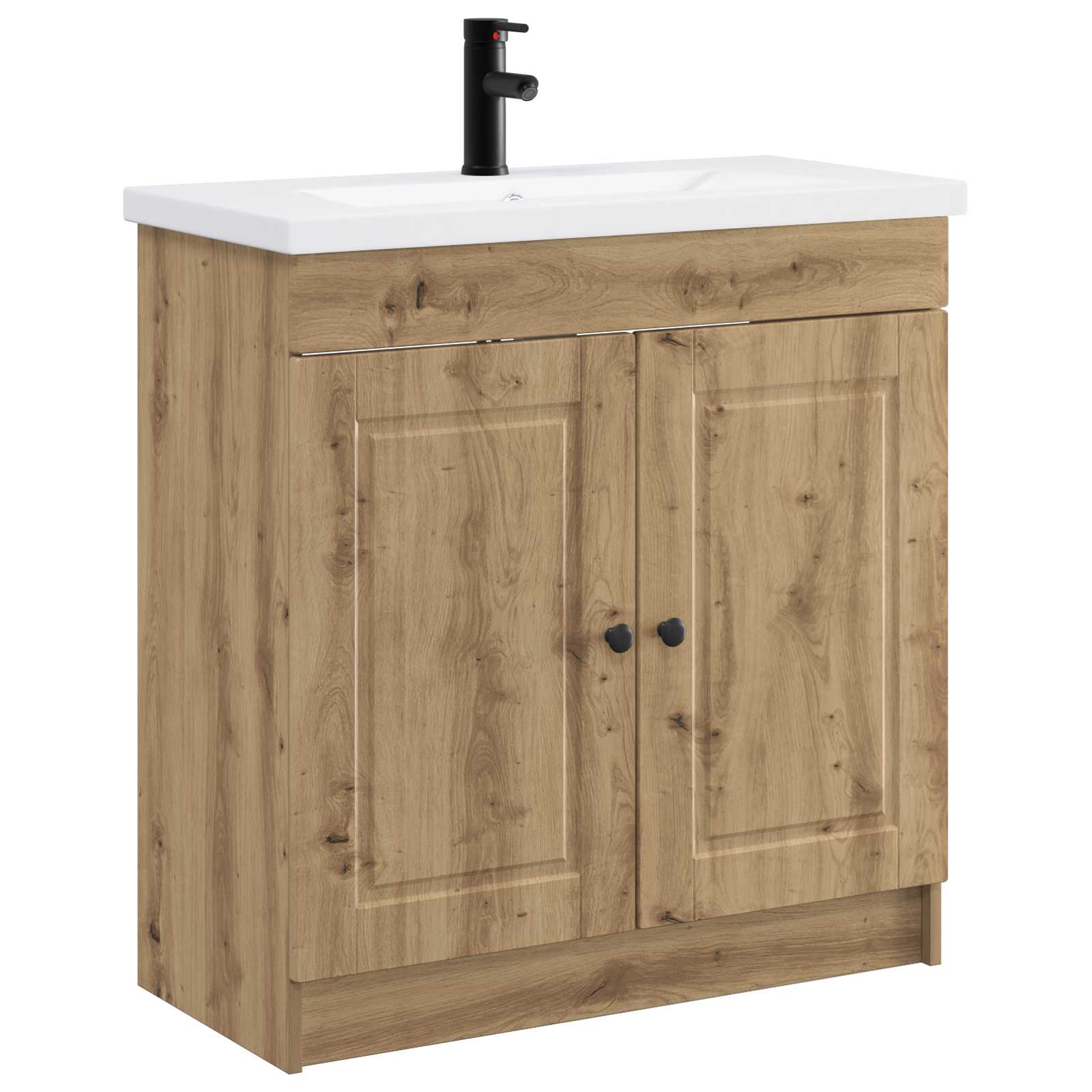 vidaXL Bathroom Furniture Set Artisan Oak 78.5 x 37.5 x 81 cm 2