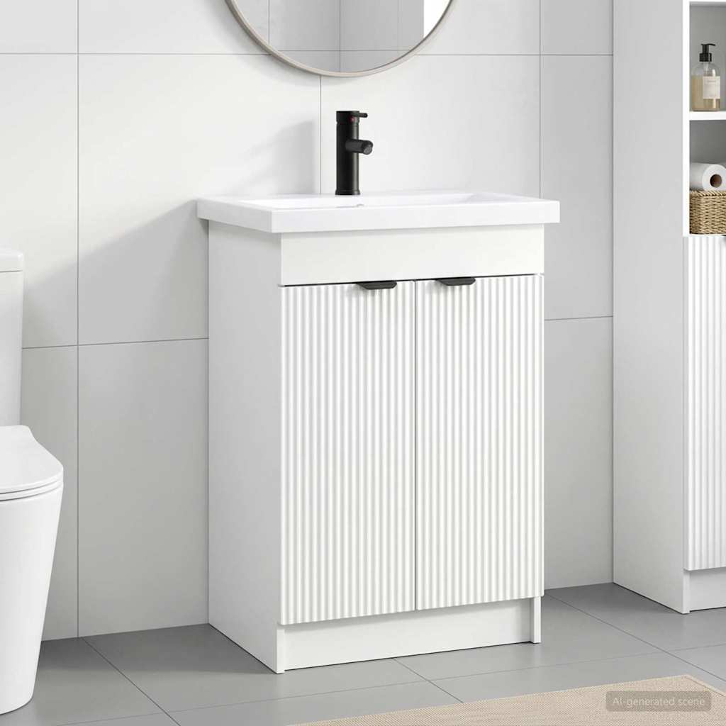 vidaXL Bathroom Furniture Set White 78.5 x 37.5 x 81 cm 1