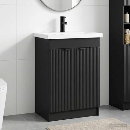 vidaXL Bathroom Furniture Set Black 78.5 x 37.5 x 81 cm 1