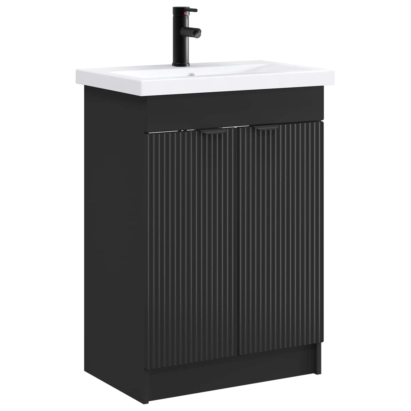 vidaXL Bathroom Furniture Set Black 78.5 x 37.5 x 81 cm 2