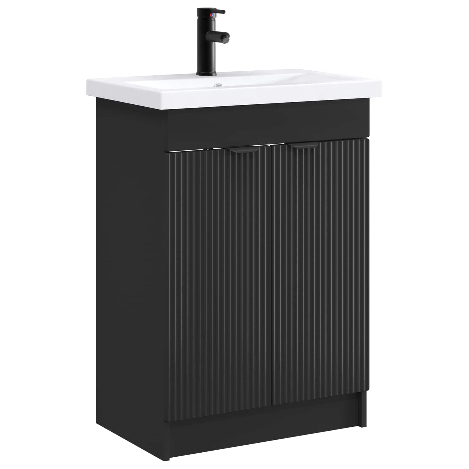 vidaXL Bathroom Furniture Set Black 78.5 x 37.5 x 81 cm 2