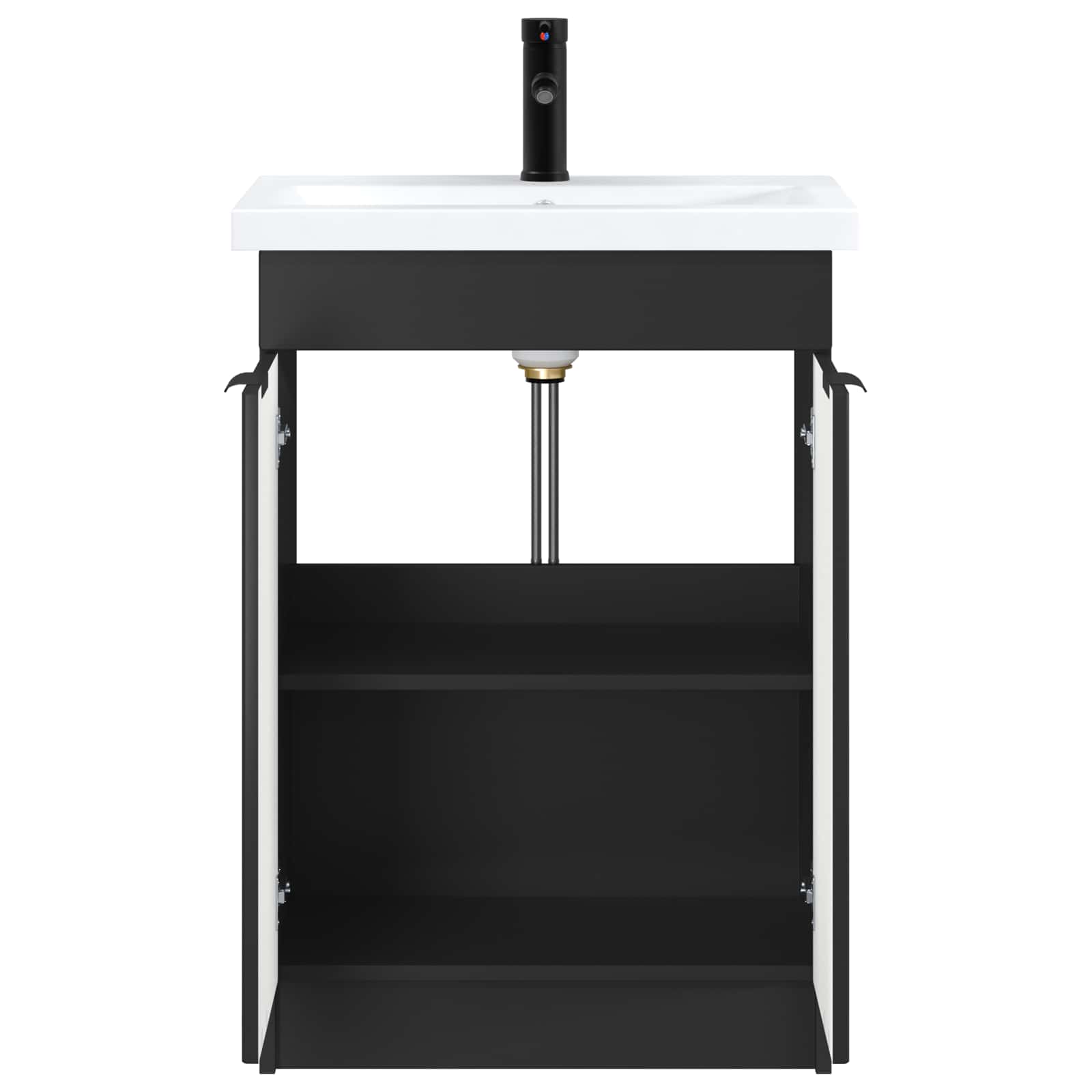 vidaXL Bathroom Furniture Set Black 78.5 x 37.5 x 81 cm 3