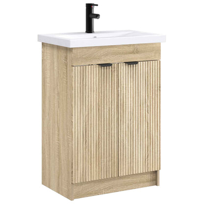 vidaXL Bathroom Furniture Set Sonoma Oak 78.5 x 37.5 x 81 cm 2