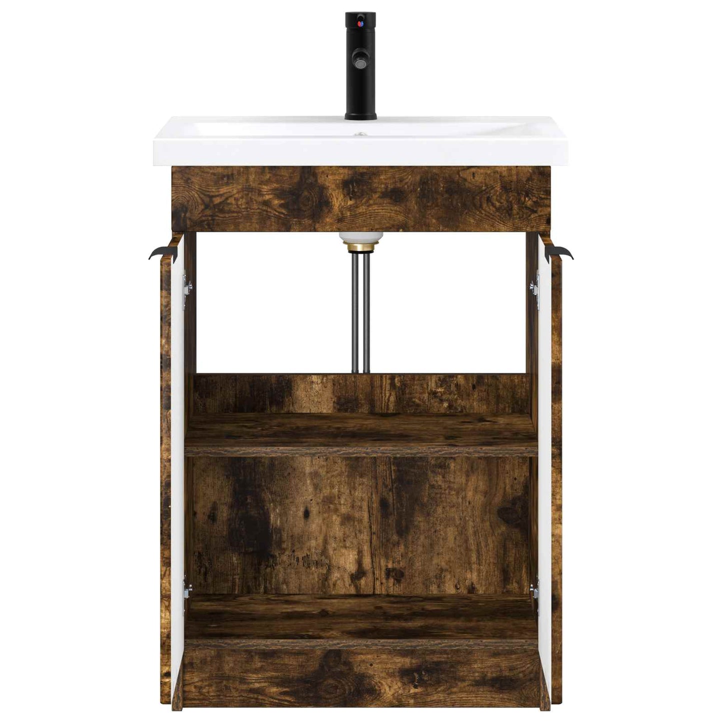 vidaXL Bathroom Furniture Set Smoked Oak 78.5 x 37.5 x 81 cm 3