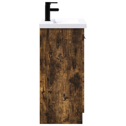 vidaXL Bathroom Furniture Set Smoked Oak 78.5 x 37.5 x 81 cm 6
