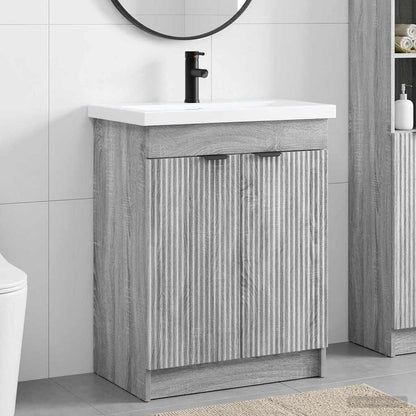 vidaXL Bathroom Furniture Set Grey Sonoma 78.5 x 37.5 x 81 cm 1